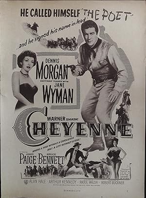 Bild des Verkufers fr Cheyenne Trade Print Ad 1947 Dennis Morgan, Jane Wyman zum Verkauf von AcornBooksNH