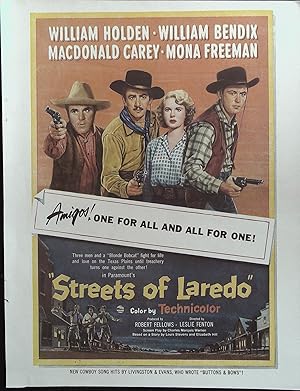 Bild des Verkufers fr Streets of Laredo Trade Print Ad 1949 William Holden, William Bendix, Macdonald Carey zum Verkauf von AcornBooksNH