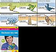 Seller image for Lies mal Heft 1 Ente, 2 Frosch, 3 Robbe, 4 Krake, 5 Erdmnnchen, 6 Lwe neue Version u Mein Test-Block Rechnen bis 100 2. Klasse: Block mit Online-bungen for sale by AHA-BUCH GmbH