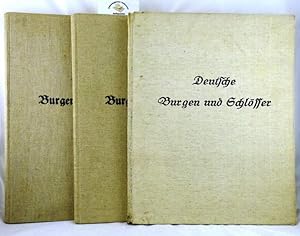Deutsche Burgen und Schlösser. Titelbilder des Deutschen Adelsblattes. DREI (3) Bände. Mit einem ...