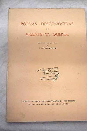 Seller image for Poesas desconocidas de Vicente W for sale by Alcan Libros