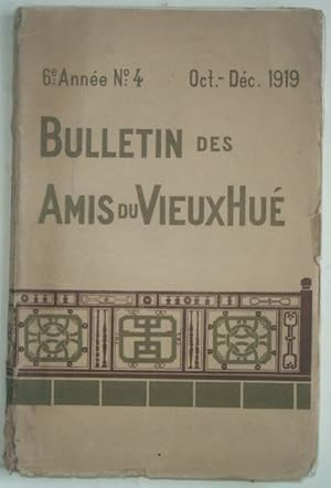 Seller image for Bulletin des Amis du Vieux Hu, 6e anne, n 4, oct.-dc. 1919, for sale by LIBRAIRIE L'OPIOMANE