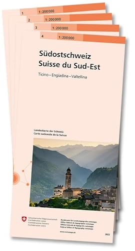 Image du vendeur pour Schweiz Karten im Set 1 : 200 000 : Carte nationale de la Suisse - Set avec les feuilles 1-4 mis en vente par AHA-BUCH GmbH