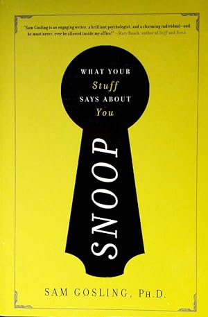 Imagen del vendedor de Snoop (What Your Stuff Says About You) a la venta por Kayleighbug Books, IOBA