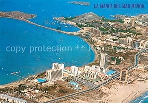 Postkarte Carte Postale 73786536 La Manga del Mar Menor ES Vista parcial aerea