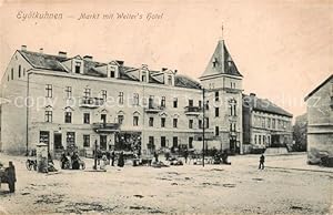 Postkarte Carte Postale 73790687 Eydtkuhnen Ostpreussen Tschernyschewskoje Russia Markt m. Welter...