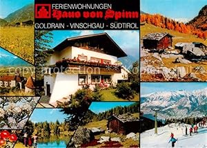 Postkarte Carte Postale 73785902 Goldrain Vinschgau Ferienwohnungen Haus von Spinn m. Wintersport...