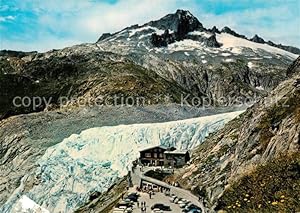 Bild des Verkufers fr Postkarte Carte Postale 13789151 Rhonegletscher Glacier du Rhone VS Hotel Belvedere Panorama mit Naegeli zum Verkauf von Versandhandel Boeger