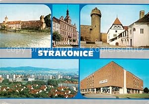 Postkarte Carte Postale 73790464 Strakonice Strakonitz CZ Stadtansichten Gebaeude Turm Stadtmauer...