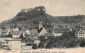 Postkarte Carte Postale 13793914 Lenzburg AG Teilansicht m. Burg-Ruine Lenzburg AG