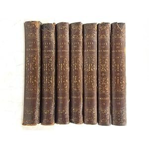Memoirs of the Life of Sir Walter Scott 8 volumes fine leather binding
