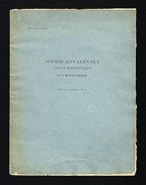 Seller image for Sophie Kovalevsky. Notice biographique. for sale by Hatt Rare Books ILAB & CINOA