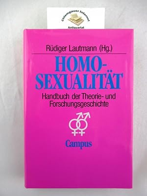 Bild des Verkufers fr Homosexualitt. Handbuch der Theorie- und Forschungsgeschichte. zum Verkauf von Chiemgauer Internet Antiquariat GbR
