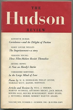 Bild des Verkufers fr The Hudson Review Volume XIX, Number 2, Summer 1966 zum Verkauf von Between the Covers-Rare Books, Inc. ABAA
