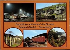 Seller image for Ansichtskarte / Postkarte Steinach im Thringer Wald, Dampflokomotiven auf der Strecke Saalfeld (Saale)-Sonneberg, Viadukt for sale by akpool GmbH