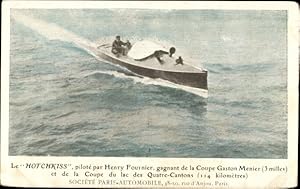 Ansichtskarte / Postkarte Le Hotchkiss, pilote par Henry Fournier, la Coupe Gaston Menier, Coupe ...