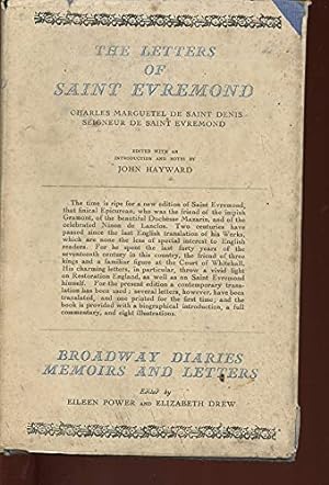 Seller image for The Letters of Saint Evremond : Charles Marguetel De Saint Drnis Seigneur De Saint Evremond for sale by WeBuyBooks