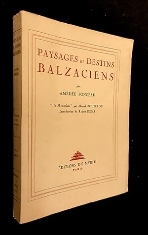 Bild des Verkufers fr Paysages et destins balzaciens zum Verkauf von Abraxas-libris
