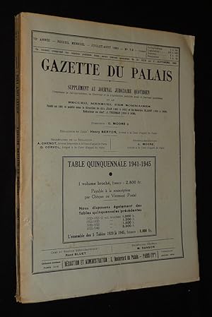 Seller image for Gazette du Palais (70e anne - n7-8, juillet-aot 1950) for sale by Abraxas-libris