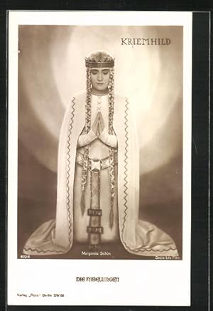 Bild des Verkufers fr Ansichtskarte Kriemhild kniet ins Gebet versunken, Die Nibelungen, Margarete Schn in ihrer Rolle zum Verkauf von Bartko-Reher