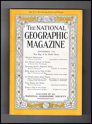 National Geographic Magazine - September,1943. With Included Supplemental Map, "Pacific Ocean and...