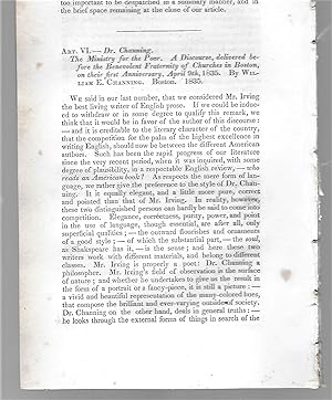 Image du vendeur pour The Ministry For The Poor: A Discourse Delivered Before The Benevolent Fraternity Of Churches In Boston On Their First Anniversary, April 9th, 1835, Book Review mis en vente par Legacy Books II