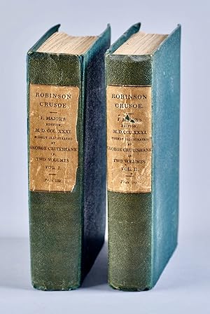 Imagen del vendedor de [Original Cloth] The life and surprising adventures of Robinson Crusoe, or York mariner. With introductory verses by Bernard Barton, and illustrated with numerous engravings from drawings by George Cruikshank expressly designed for this edition a la venta por Fine Editions Ltd