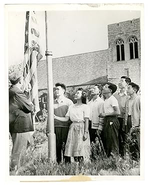 [Japanese Internment] Japanese Students Under Fire (Original Silver Gelatin Press Photograph)