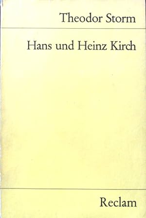 Bild des Verkufers fr Hans und Heinz Kirch : Novelle. Universal-Bibliothek ; Nr. 6035 zum Verkauf von books4less (Versandantiquariat Petra Gros GmbH & Co. KG)