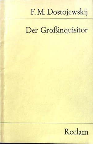 Imagen del vendedor de Der Grossinquisitor : eine Phantasie. Universal-Bibliothek ; Nr. 6256 a la venta por books4less (Versandantiquariat Petra Gros GmbH & Co. KG)