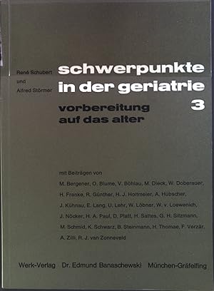 Image du vendeur pour Vorbereitung auf das Alter Schwerpunkte in der Geriatrie ; 3 mis en vente par books4less (Versandantiquariat Petra Gros GmbH & Co. KG)