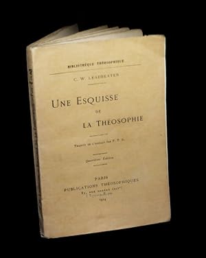 Bild des Verkufers fr Une esquisse de la Thosophie. zum Verkauf von Babel Librairie