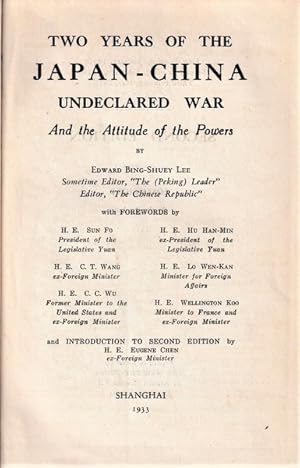 Two Years of the Japan-China Undeclared War: And the Attitude of the Powers