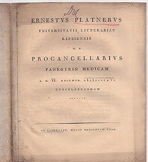 Bild des Verkufers fr De Libertate, Magno Medicorum Bono. Promotionsankndigung von Ludolph Herrmann Unger aus Borna. zum Verkauf von Wissenschaftliches Antiquariat Kln Dr. Sebastian Peters UG