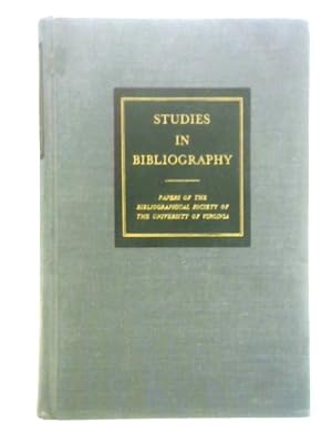 Imagen del vendedor de Studies in Bibliography: Volume XXXIII a la venta por World of Rare Books