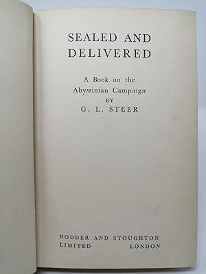 Immagine del venditore per Sealed and Delivered: A Book on the Abyssinian Campaign. venduto da ROBIN SUMMERS BOOKS LTD