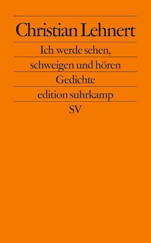 Seller image for Ich werde sehen, schweigen und hren for sale by Smartbuy