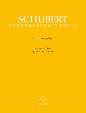 Imagen del vendedor de Impromptus op. 90 D 899, op. post. 142 D 935 : Brenreiter Urtext a la venta por Smartbuy