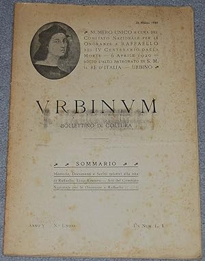 Urbinum : Bollettino di Coltura : Anno V, num. 1-2, 28 Marzo 1920 : Memorie, Documenti e Scritti ...