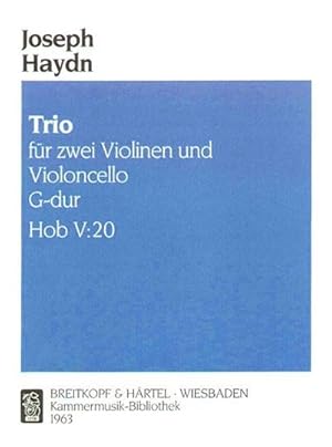 Bild des Verkufers fr Streichtrio G-Dur Hob.V: 20, 2 Violinen und Violoncello : Einzelstimmen zum Verkauf von Smartbuy