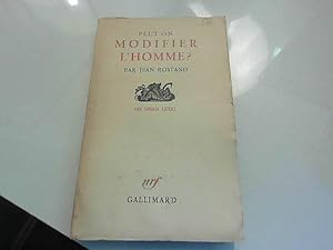 Bild des Verkufers fr Peut On Modifier L'homme zum Verkauf von JLG_livres anciens et modernes