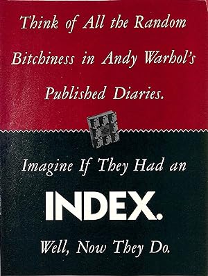 Spy's Exclusive Unauthorized Index To The Andy Warhol Diaries