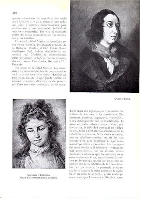 Seller image for LAMINA 28266: George Sand y Carolina Michaelis for sale by EL BOLETIN