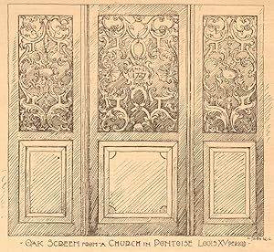 Seller image for Oak Screen from a Church in Pontoise, Louis XV period for sale by Antiqua Print Gallery