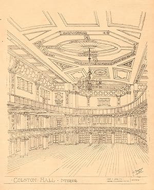 Colston Hall interior. Fred M Jones F.S.I. Erskine S. Cummings ARIBA, Architects