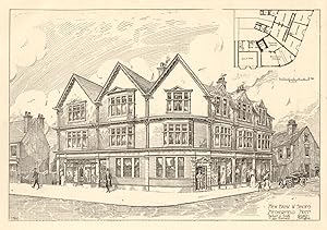 New Bank & Shops, Netherfield, Notts, Herbert Smith, Architect, 12 Low Pavement, Nottingham - [Ll...