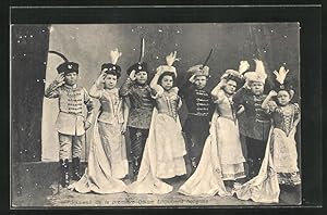 Image du vendeur pour Ansichtskarte Souvenir de la premiere troupe Liliputiens hongrois, ungarische Liliputaner mis en vente par Bartko-Reher