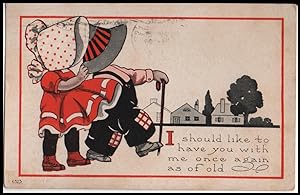 Immagine del venditore per faceless kids postcard: I Would Like to have You With Me Once Again As Of Old venduto da Mobyville