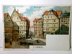 Cassel. Kassel. Altmarkt. Alte Ansichtskarte / Postkarte / Künstlerkarte farbig, ungel. ca 1900. ...