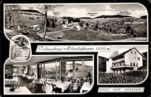 Ansichtskarte / Postkarte Todtnauberg Todtnau im Schwarzwald, Gesamtansicht, Hotel - Café Rübezah...